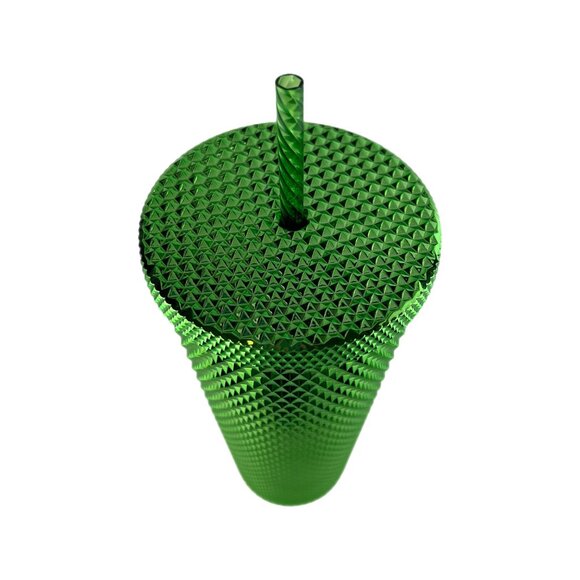 Starbucks Bling Studded Green Metallic Venti Cold Cup Tumbler 24 oz. w/tag - Picture 2 of 6